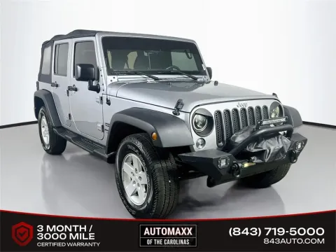 Silver 2018 Jeep Wrangler JK Unlimited Sport for sale in Summerville, SC