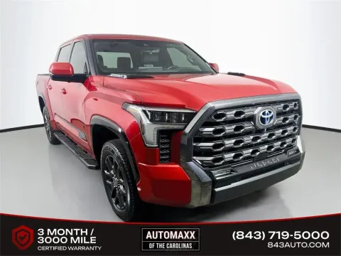 Red 2023 Toyota Tundra Hybrid Platinum for sale in Summerville, SC