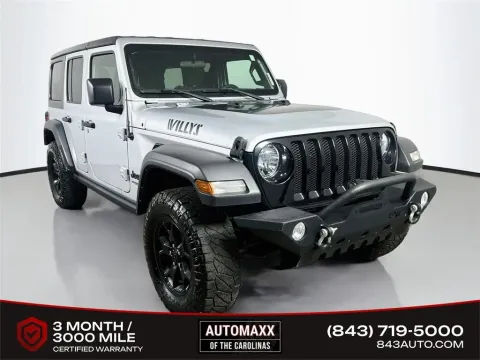Silver 2022 Jeep Wrangler Unlimited Willys for sale in Summerville, SC