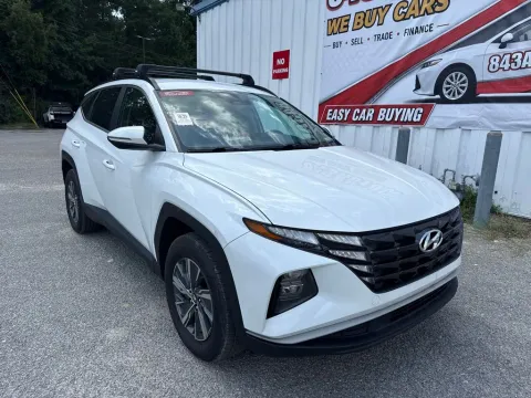 White 2022 Hyundai Tucson Hybrid Blue for sale in Summerville, SC