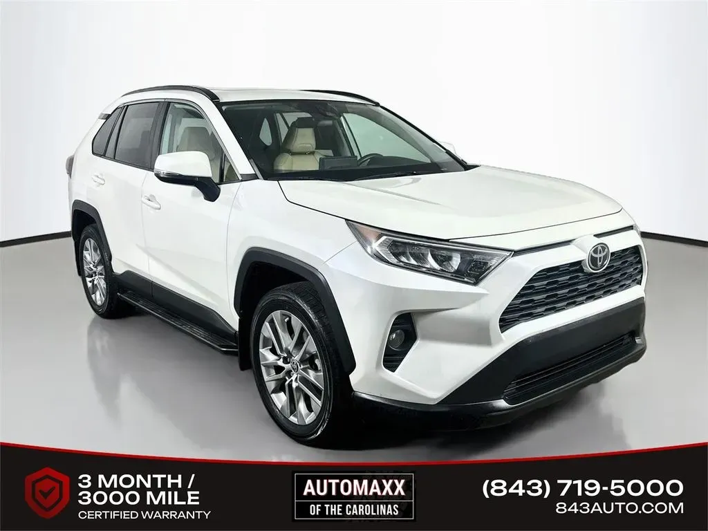 White 2021 Toyota RAV4 XLE Premium for sale in Summerville, SC