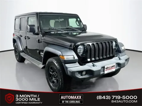 Black 2020 Jeep Wrangler Unlimited Sport for sale in Summerville, SC