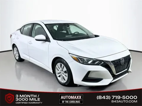 White 2021 Nissan Sentra S for sale in Summerville, SC