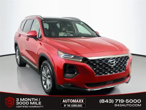 Red 2020 Hyundai Santa Fe Limited for sale in Summerville, SC