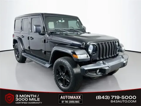 Black 2022 Jeep Wrangler Unlimited Sahara Altitude for sale in Summerville, SC