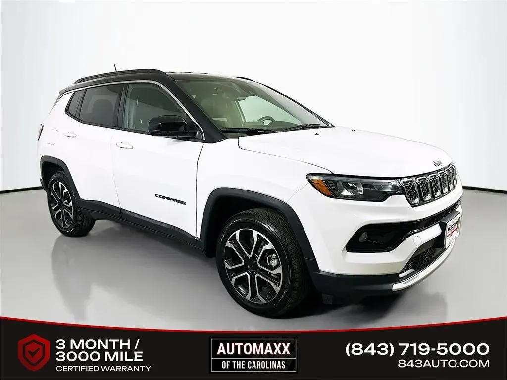 White 2023 Jeep Compass Limited for sale in Summerville, SC