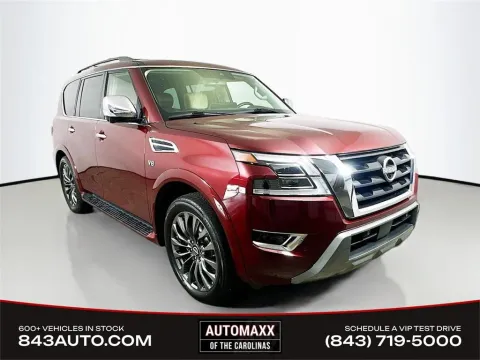 Red 2021 Nissan Armada Platinum for sale in Summerville, SC