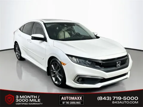 White 2019 Honda Civic EX-L for sale in Summerville, SC
