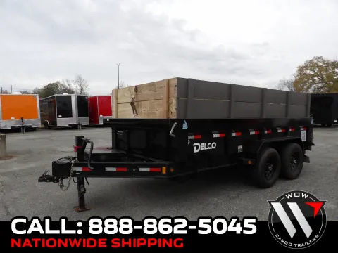 Black 2023 Delco 7X14X2 Dump 7K for sale in Cochran, GA