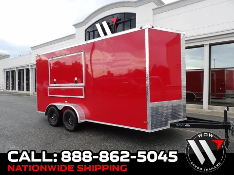 Red 2025 All World Trailers 7X16 Con Custom for sale in Cochran, GA