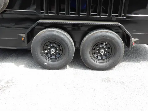 Another view of 2026 Steel Pines Cargo 7X16 Dump 7K for sale in Cochran, GA at WOW Cargo Trailers