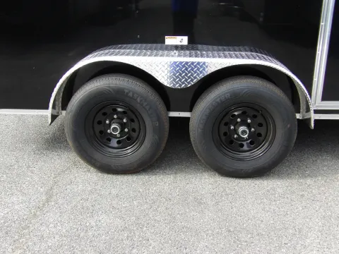 Another view of 2026 Hook & Line Cargo 7X12 Enclosed 52K for sale in Cochran, GA at WOW Cargo Trailers