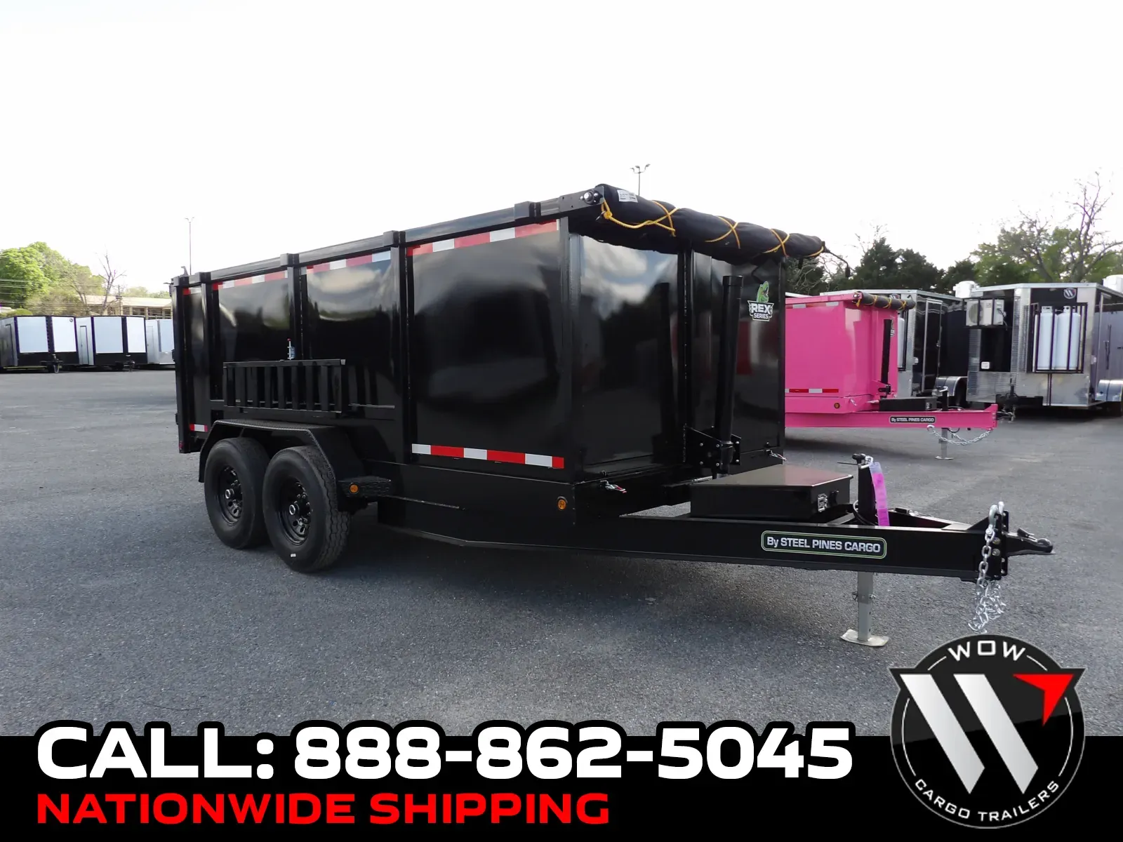 Black 2025 Steel Pines Cargo 7x14x4 7K for sale in Cochran, GA
