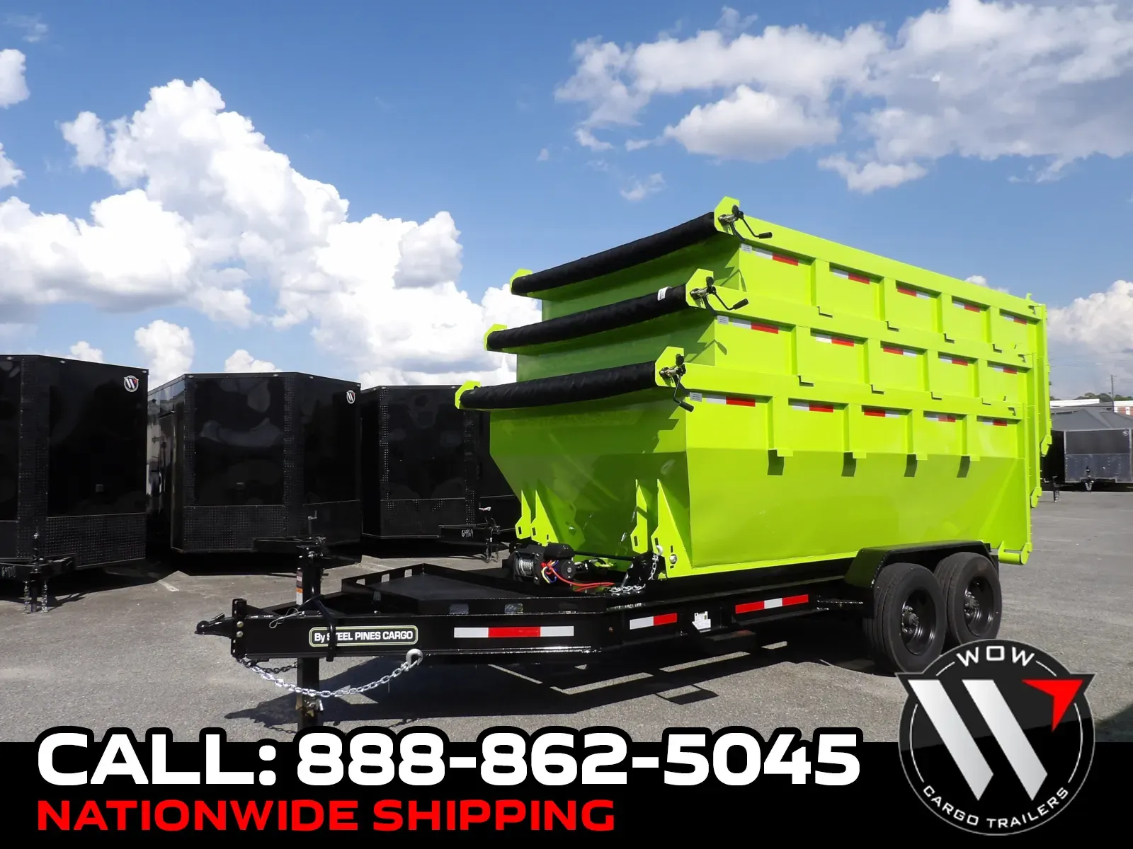 Green 2026 Steel Pines Cargo Roll Off Lime Green for sale in Cochran, GA