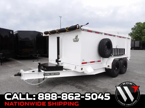 White 2026 Steel Pines Cargo 7X14 Dump for sale in Cochran, GA