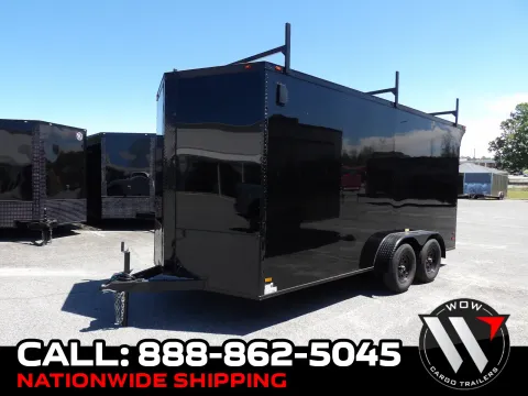 Black 2026 All World Trailers 7X16 Enclosed 7K for sale in Cochran, GA