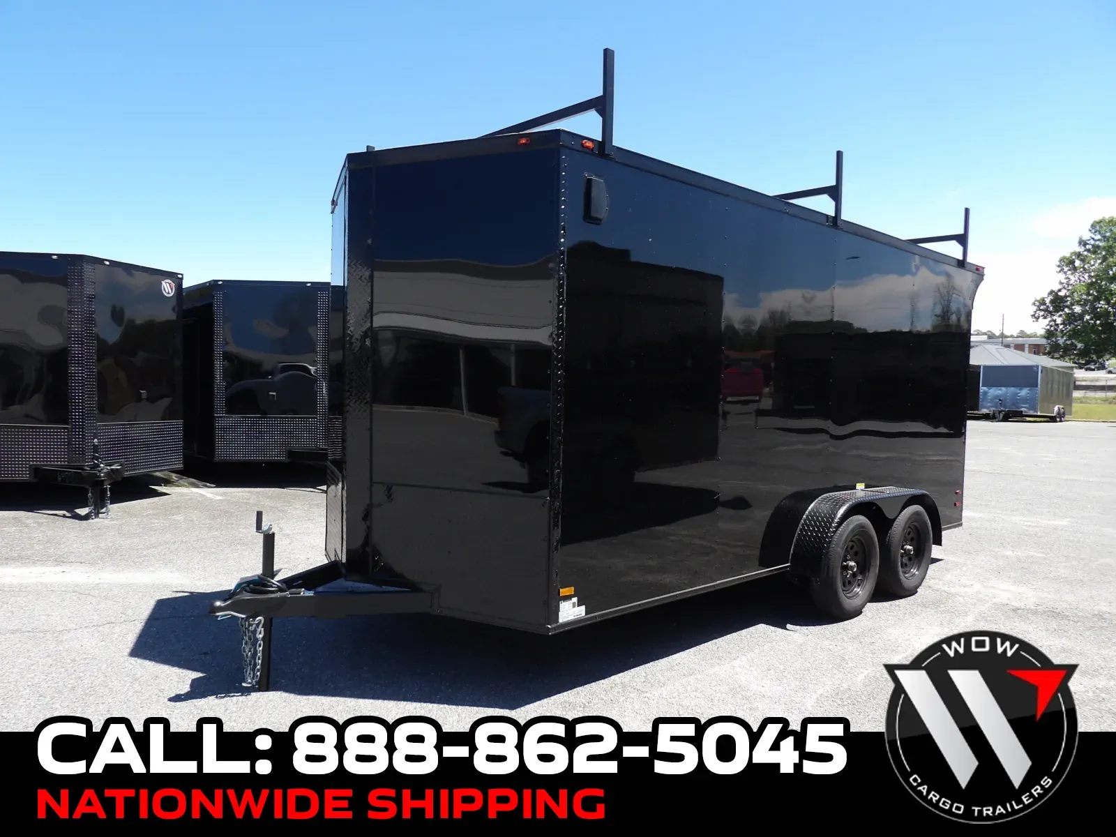 Black 2026 All World Trailers 7X16 Enclosed 7K for sale in Cochran, GA
