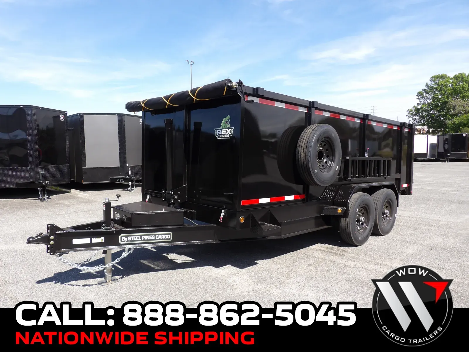 Black 2025 Steel Pines Cargo 7x16x4 7K for sale in Cochran, GA