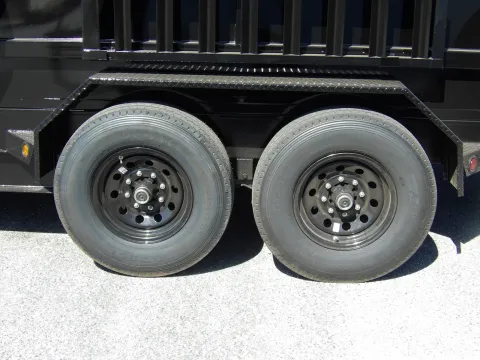 Another view of 2026 Steel Pines Cargo 7X16 Dump for sale in Cochran, GA at WOW Cargo Trailers