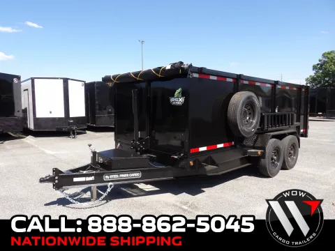 Black 2026 Steel Pines Cargo 7X16 Dump for sale in Cochran, GA