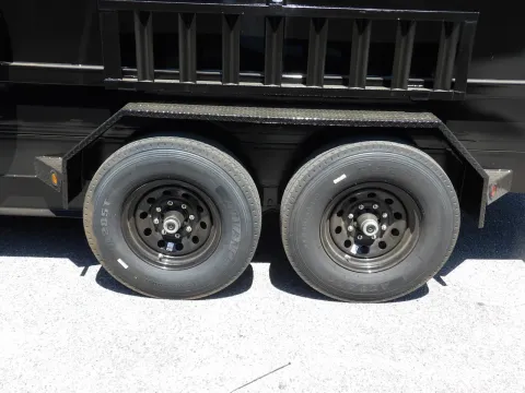 Another view of 2026 Steel Pines Cargo 7X16 Dump 7K for sale in Cochran, GA at WOW Cargo Trailers