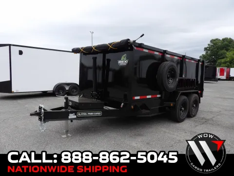Black 2026 Steel Pines Cargo 7X14 Dump for sale in Cochran, GA