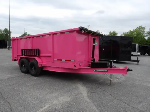 Another view of 2026 Steel Pines Cargo 7X16 Dump for sale in Cochran, GA at WOW Cargo Trailers