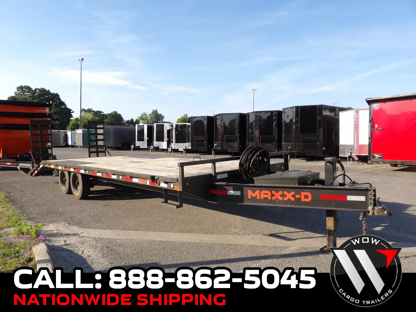 Black 2023 Maxx-D 22' BP Equipment Trailer 8K Derated for sale in Cochran, GA