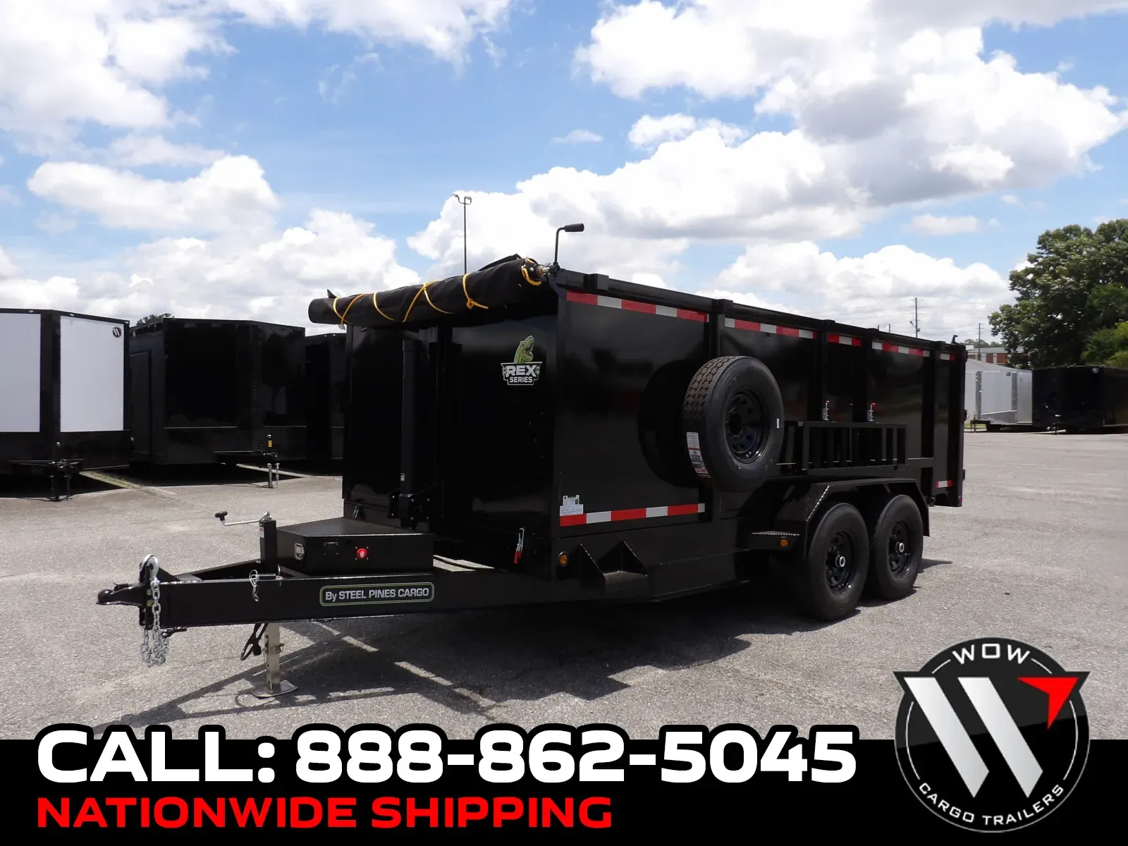 Black 2026 Steel Pines Cargo 7X16X4 for sale in Cochran, GA