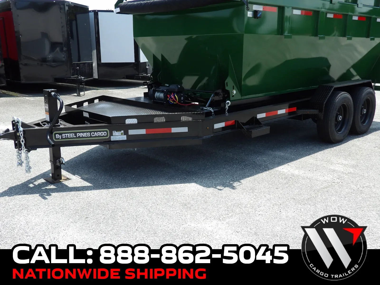 Black 2026 Steel Pines Cargo 14' BP Roll Off Trailer for sale in Cochran, GA