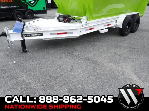 White 2026 Steel Pines Cargo 14' BP Roll Off Trailer for sale in Cochran, GA