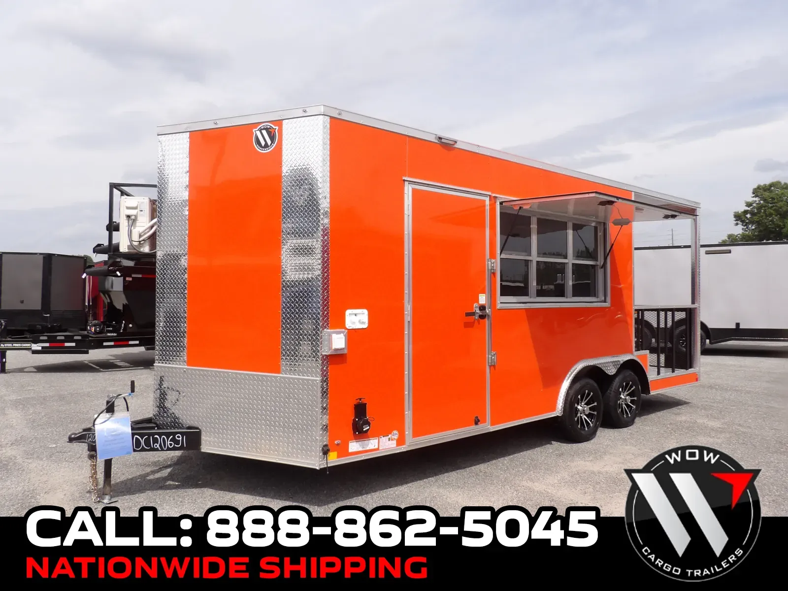 Orange 2027 Diamond Cargo 8.5X20 BBQ Custom for sale in Cochran, GA