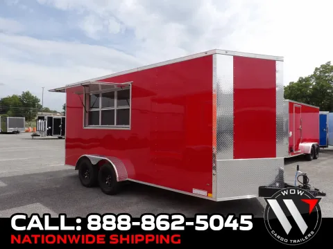 Red 2027 Diamond Cargo 7X16 Con Custom for sale in Cochran, GA