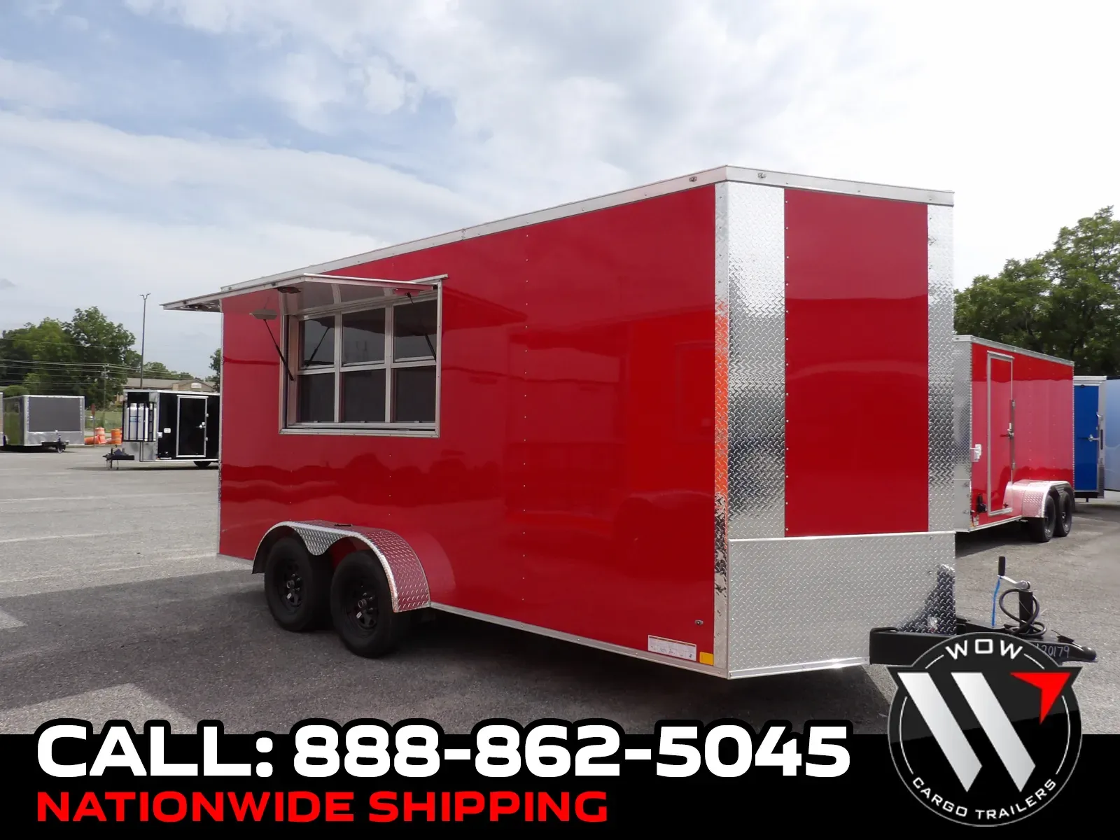 Red 2027 Diamond Cargo 7X16 Con Custom for sale in Cochran, GA
