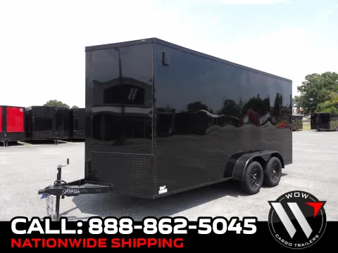 Black 2027 Steel Pines Cargo 7X16 TA Custom for sale in Cochran, GA
