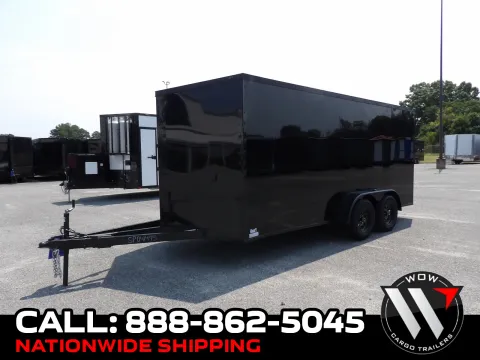 Black 2027 Steel Pines Cargo 7X16 TA S1 for sale in Cochran, GA
