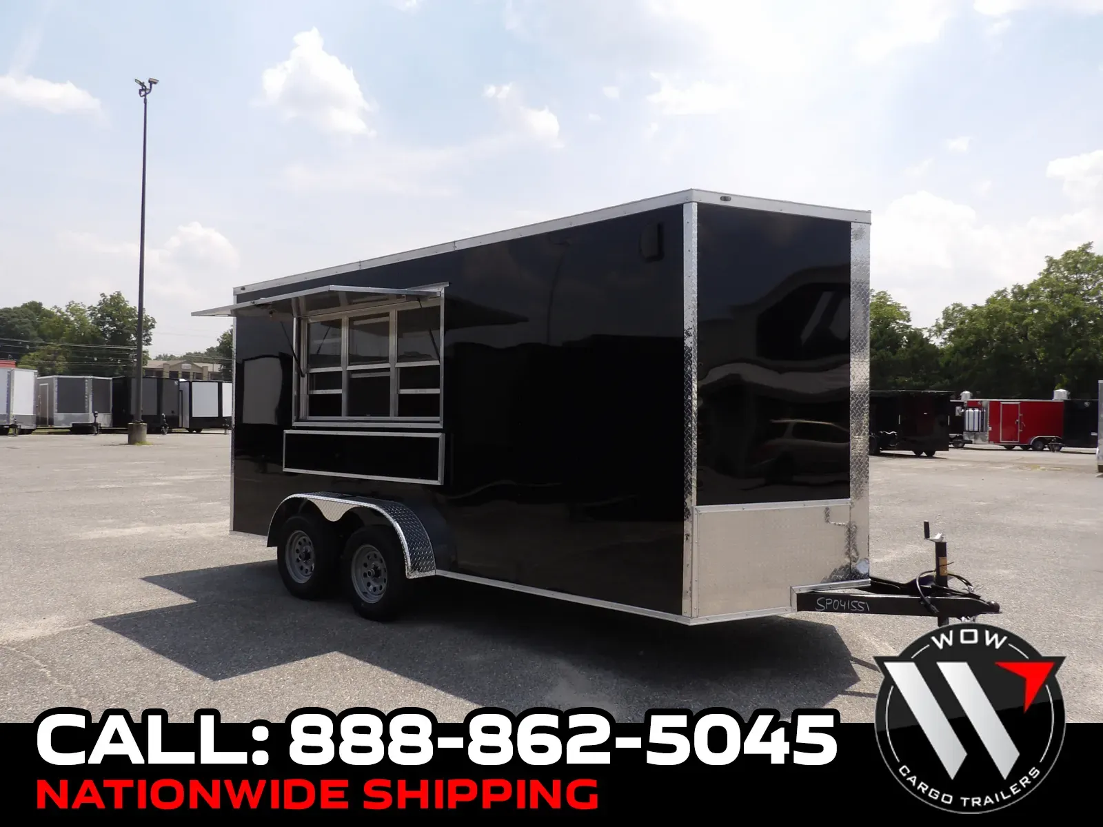 Black 2027 Steel Pines Cargo 7X16 TA Custom for sale in Cochran, GA