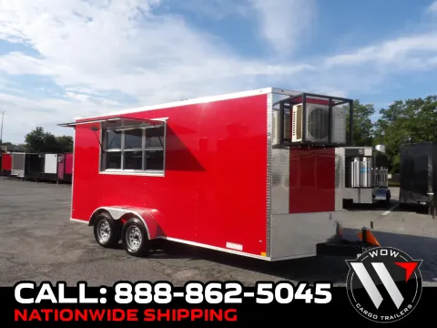 Red 2027 Diamond Cargo 7X16 Con Custom for sale in Cochran, GA