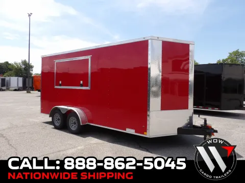 Red 2027 Diamond Cargo 7X16 Con Custom for sale in Cochran, GA