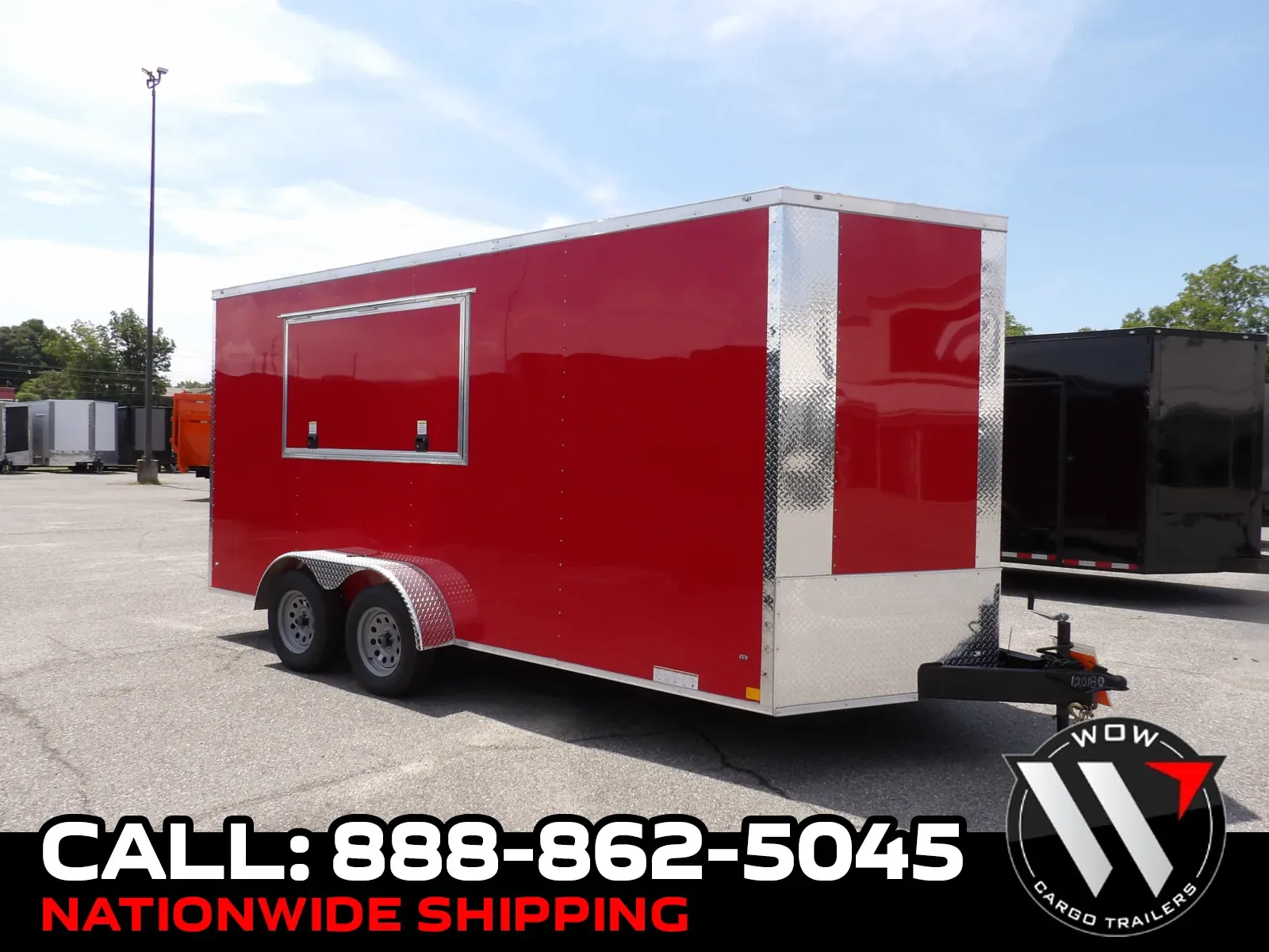 Red 2027 Diamond Cargo 7X16 Con Custom for sale in Cochran, GA