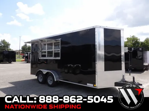 Black 2027 Diamond Cargo 7X16 Con Custom for sale in Cochran, GA
