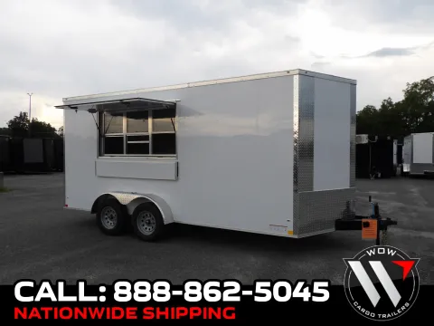 White 2027 Diamond Cargo 7X16 Con Custom for sale in Cochran, GA
