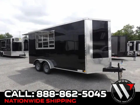 Black 2027 Diamond Cargo 7X16 Con Custom for sale in Cochran, GA