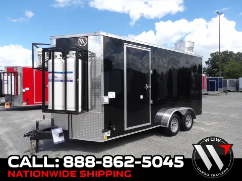 Black 2027 Diamond Cargo 7X16 Con Custom for sale in Cochran, GA