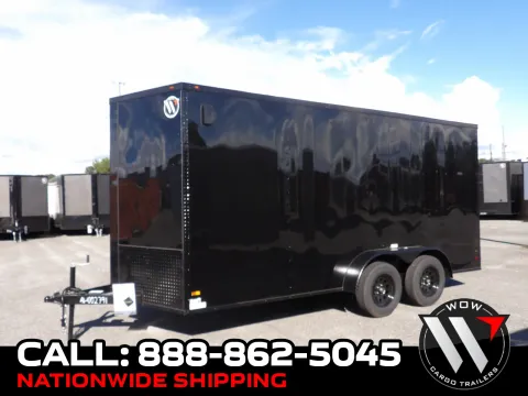 Black 2027 All World Trailers 7X16 TA Custom for sale in Cochran, GA