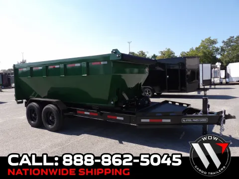 Green 2027 Steel Pines Cargo 14' Roll Off Bin for sale in Cochran, GA