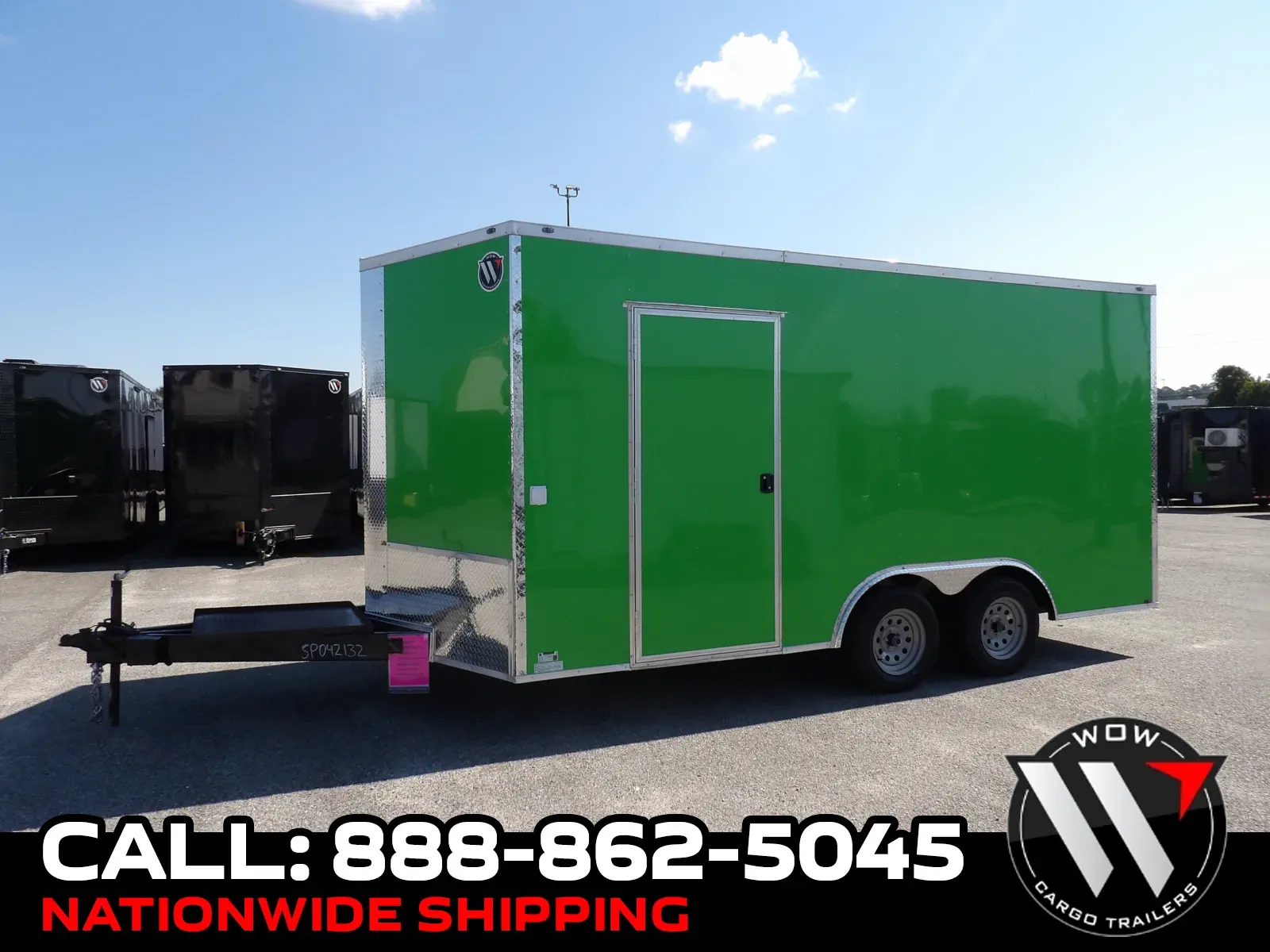 Green 2027 Steel Pines Cargo 8.5X16 Con Custom for sale in Cochran, GA