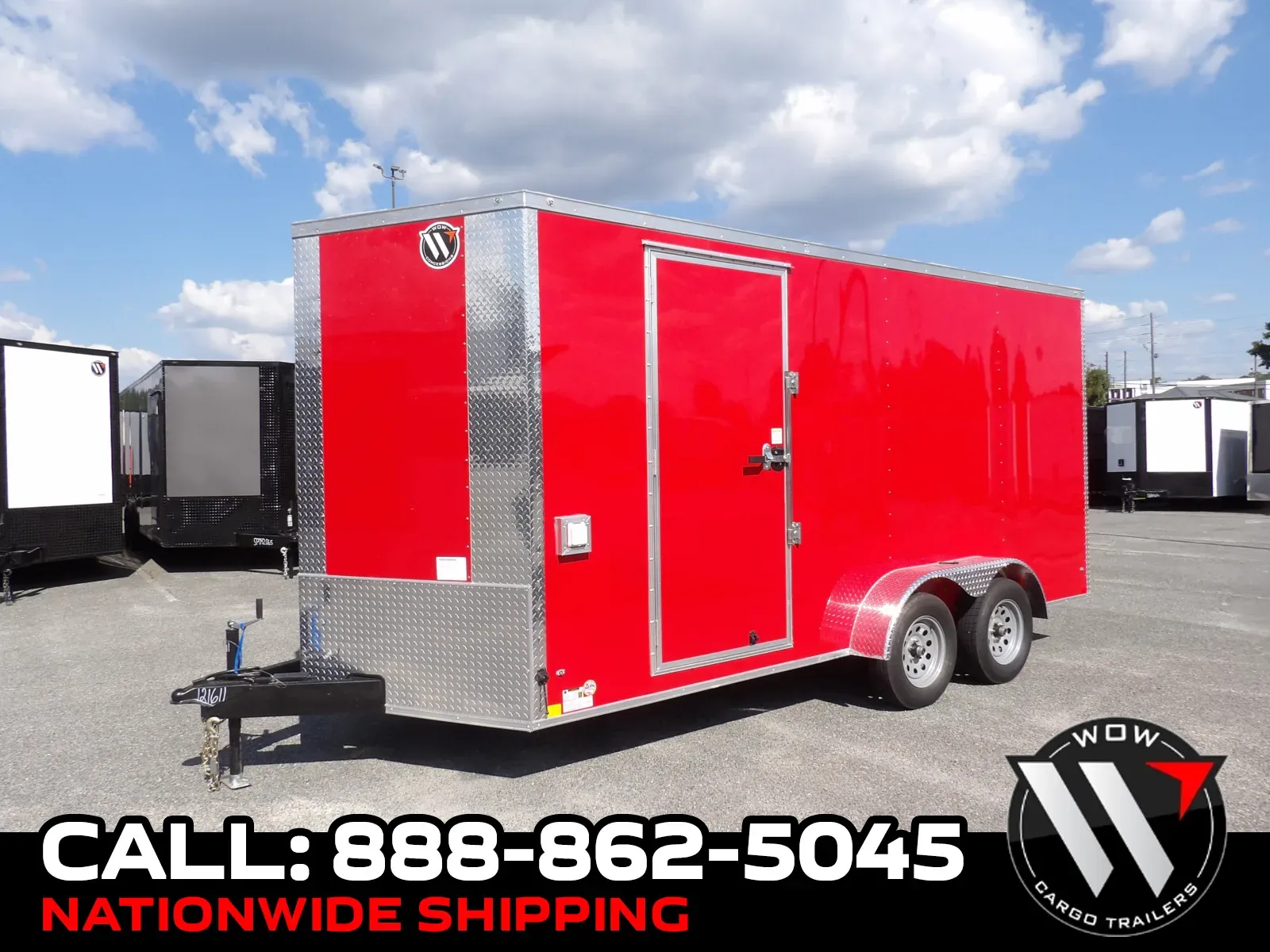 Red 2027 Diamond Cargo 7X16 Con Custom for sale in Cochran, GA