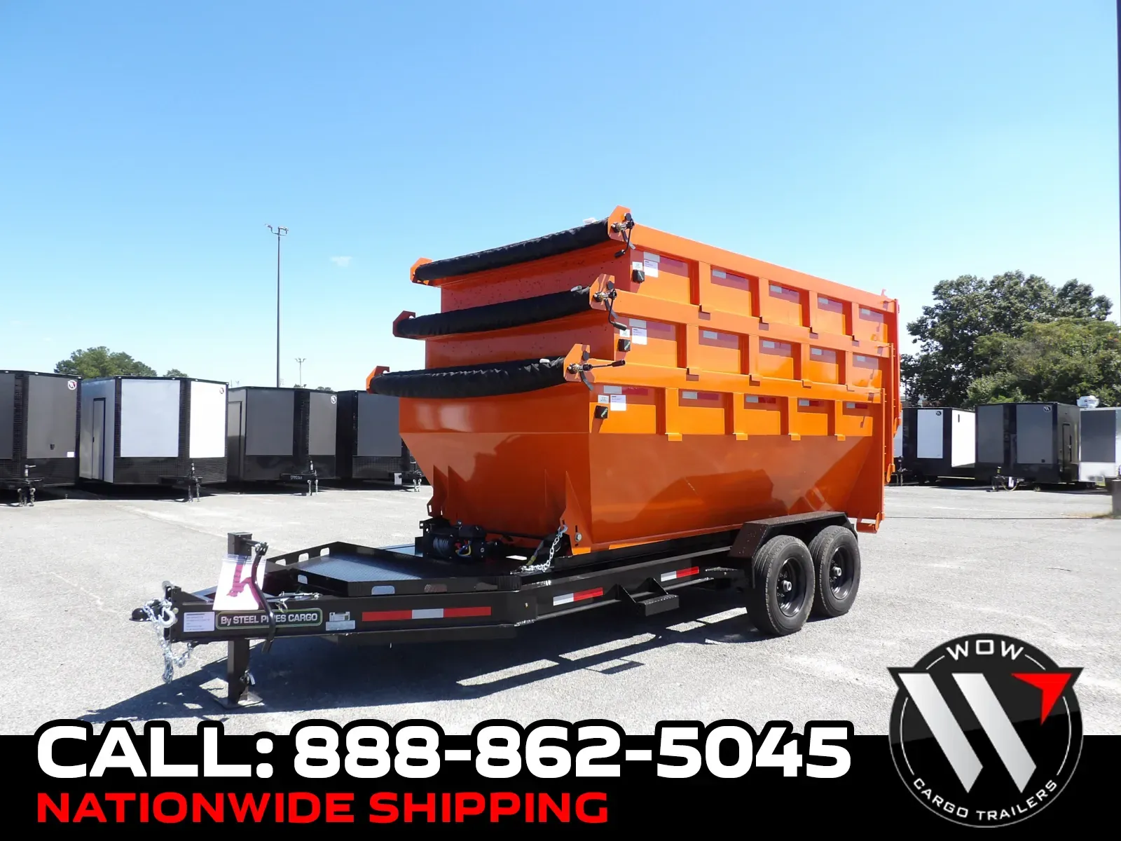Black 2027 Steel Pines Cargo 14' BP Roll Off Trailer for sale in Cochran, GA