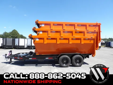 Orange 2027 Steel Pines Cargo 14' Roll Off Bin for sale in Cochran, GA